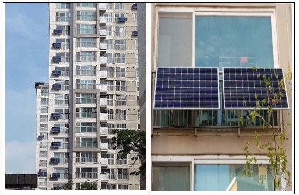 지난해 미니태양광 발전설비 설치한 성남시내 아파트