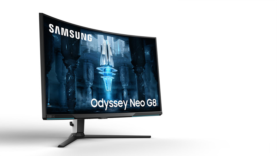 삼성전자가 CES 2022에 전시할 예정인 모니터 신제품 Odyssey Neo G8. 출처:삼성전자